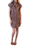Never A Wallflower Vicki Button Down Dress In Burgundy Swirl In Multi