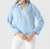 Never A Wallflower Vicki Long Sleeve Top In Blue Embroidery In Multi