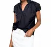 Never A Wallflower Vicki Short Sleeve Top In Black In Black