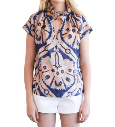 Never A Wallflower Vicki Short Sleeve Top In Marakesh Medallion In Multi