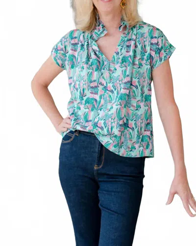Never A Wallflower Vicki Top In Multi In Black