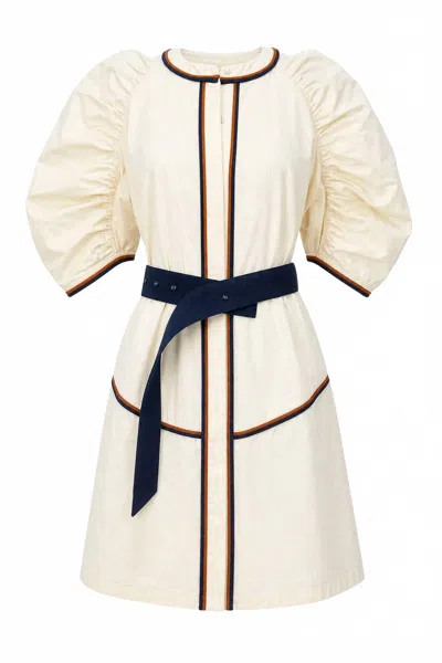 Never A Wallflower Women's Solstice Short Dress In Cream In White