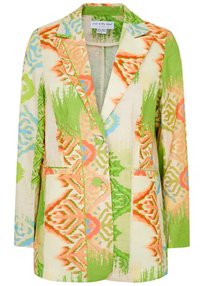 Never Fully Dressed Graphic-print Blazer In Lime