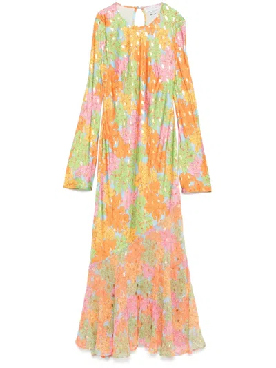 Never Fully Dressed Petite Long Sleeve Maxi Dress In Multi