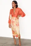 Never Fully Dressed Apricot Jaspre Wrap Skirt In Pink