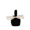 Never Fully Dressed Bow-detail Clutch Detail In Black