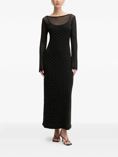 Never Fully Dressed Bell-sleeve Maxi Dress In Black