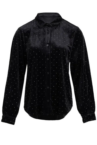 Never Fully Dressed Black Velvet Cristi Shirt