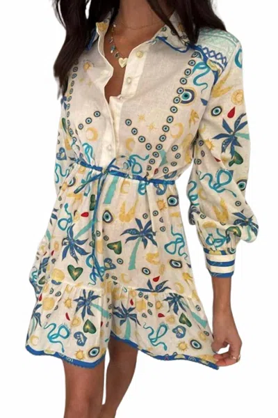 Never Fully Dressed Charms Savannah Dress In Blue Multi