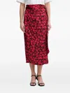 Never Fully Dressed Cherry-print Wrap Midi Skirt In Multi