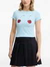 Never Fully Dressed Cherry-print T-shirt In Blue