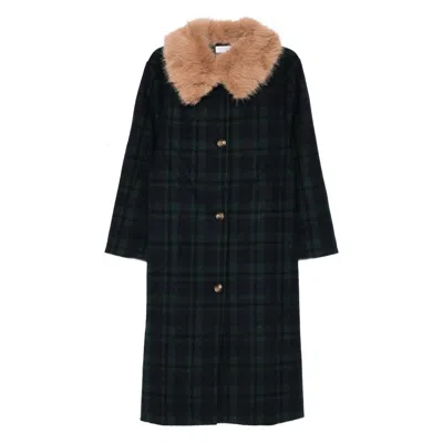 Never Fully Dressed Tartan Coat In Blue