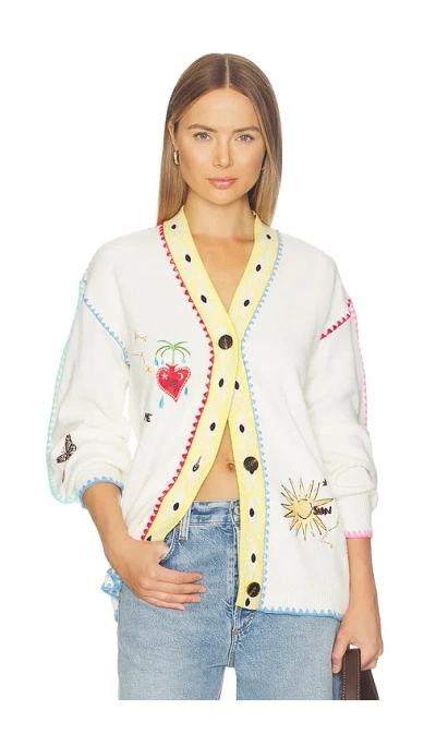 Never Fully Dressed Cream Celestial Martha Cardigan In White