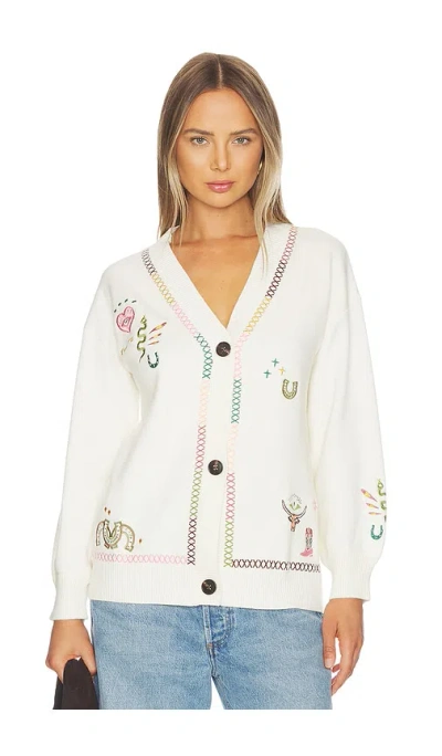 Never Fully Dressed Cream Western Martha Cardigan In White