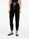 Never Fully Dressed Drawstring Palm Tree Track Pants In Black