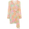 Never Fully Dressed Floral-print Wrap Dress In Blue