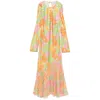 Never Fully Dressed Alaia Dress In Green/pink