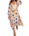 Never Fully Dressed Elis Midi Dress In Palm Stripe In Multi