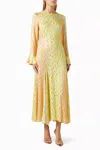 Never Fully Dressed Eliza Metallic Satin-jacquard Maxi Dress In Multi In Multi