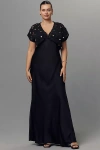 Never Fully Dressed Elodie Plus Crochet Maxi Dress In Black