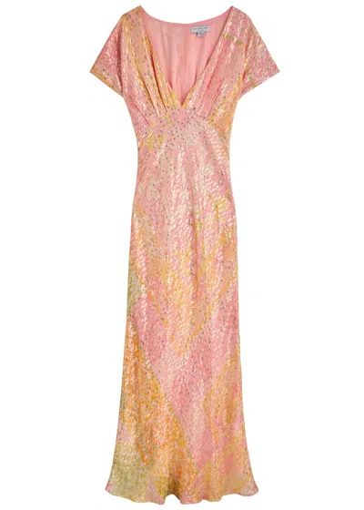 Never Fully Dressed Elodie Printed Chiffon Maxi Dress