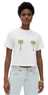 Never Fully Dressed Embroidered Palm Boob T-shirt In White