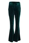 Never Fully Dressed Emerald Velvet Trousers In Green