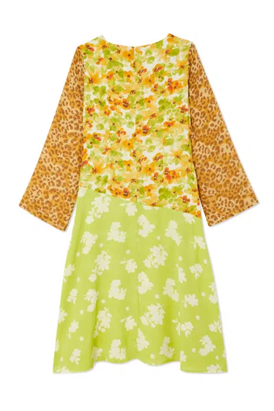 Never Fully Dressed Floral And Leopard Blair Dress In Multi