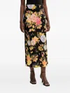 Never Fully Dressed Floral Bow-detail Midi Skirt In Multi
