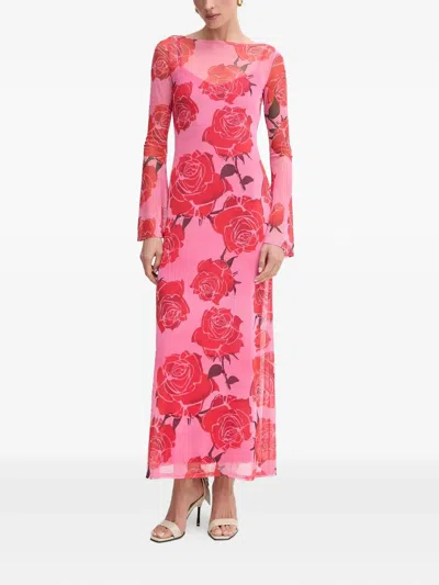 NEVER FULLY DRESSED FLORAL LONG-SLEEVE MAXI DRESS