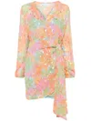 Never Fully Dressed Floral-print Wrap Dress In Blue