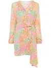 Never Fully Dressed Floral-print Wrap Dress In Blue