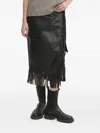 Never Fully Dressed Fringe-detail Wrap Skirt In Black