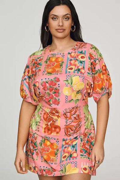 Never Fully Dressed Fruit Stamp Mini Dress In Black