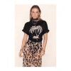 NEVER FULLY DRESSED NEVER FULLY DRESSED GAIA LEOPARD T-SHIRT SIZE: S, COL: BLACK