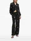 Never Fully Dressed Gold-sun Embroidered Shirt In Black