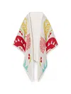 Never Fully Dressed Graphic-print Intarsia-knit Shawl In Multi