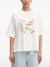 Never Fully Dressed Graphic-print T-shirt In White