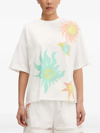 Never Fully Dressed Graphic-print T-shirt In White
