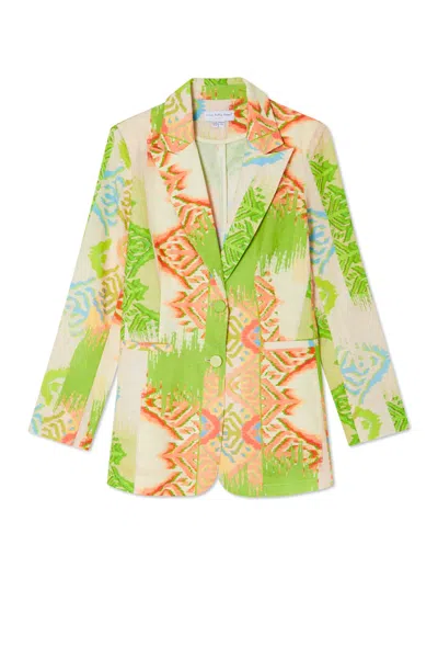 Never Fully Dressed Green Abstract 22 Blazer