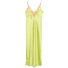 Never Fully Dressed Lily Lace-trim Satin Midi Dress