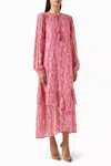 Never Fully Dressed Harmony Midi Dress In Pink In Pink
