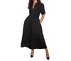 Never Fully Dressed Hayley Midi Dress In Black In Black