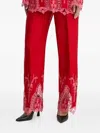 Never Fully Dressed High-waisted Trousers In Red