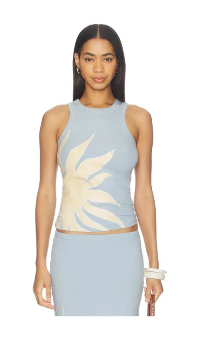 Never Fully Dressed Ice Blue Sol Rib Tank