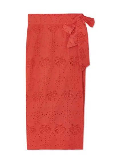 Never Fully Dressed Jasper Maxi Skirt In Red