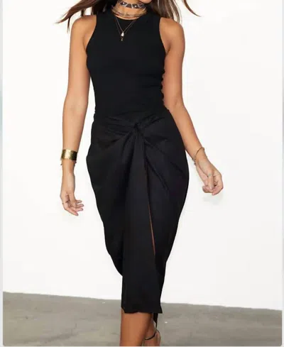 Never Fully Dressed Jaspre Linen Skirt In Black