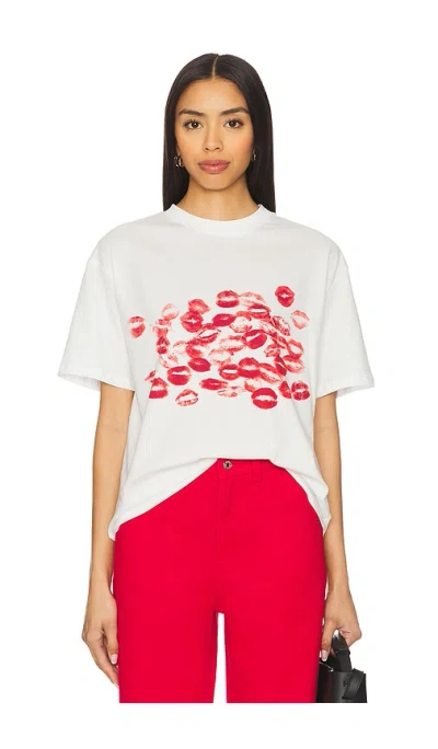 Never Fully Dressed Kissed By Nfd T Shirt In 白色