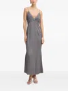 Never Fully Dressed Lace-insert Slip Dress In Gray