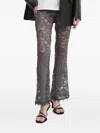Never Fully Dressed Lace-trimmed Trousers In Gray